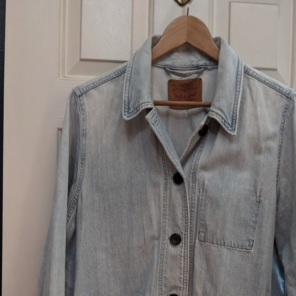 LEVI'S Denim Chore Coat | Red Label | Light Wash Jacket | Workwear, Sz XL